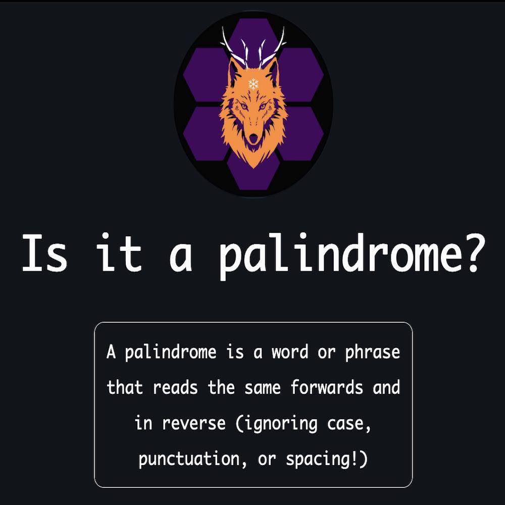 Palindrome checker preview image